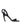 The Attico Black Leather Stiletto Heel Sandals
