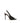 Amina Muaddi Black Satin Stiletto Heel Sandals