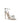 Gianvito Rossi Silver Calf Leather Bos Taurus Stiletto Heel Sandals