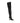 Amina Muaddi Black Calf Leather Bos Taurus Over The Knee