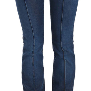 Just Cavalli Chic Blue Washed Boot Cut Denim Pants