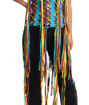 Dolce & Gabbana Multicolor Strapless Bustier Corset Top Dolce & Gabbana 