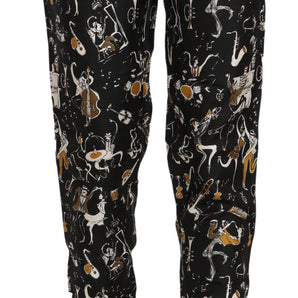 Dolce &amp; Gabbana Elegant High Waist Tapered Silk Pants