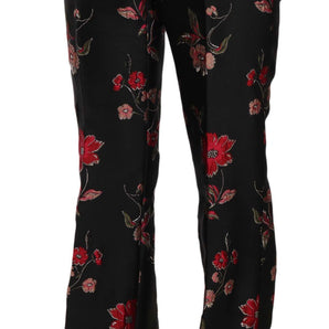 Dolce &amp; Gabbana Pantalones elegantes con corte de bota y estampado floral