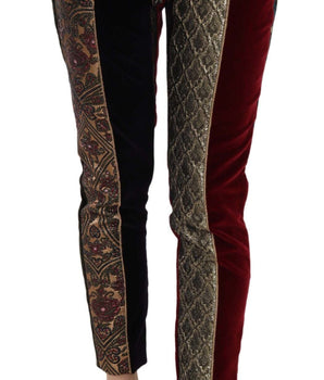 Dolce & Gabbana Multicolor Jacquard Cropped Tapered Pants Dolce & Gabbana 