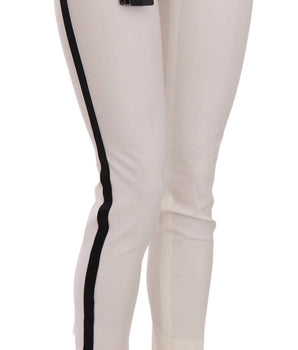 Dolce & Gabbana White Side Stripe Cropped Skinny Pants Dolce & Gabbana 
