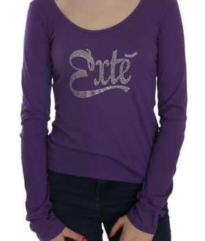 Exte Crystal Embellished U-Neck Blouse Exte 