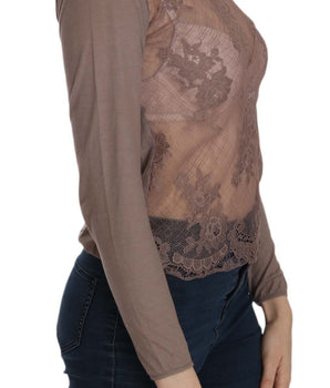 PINK MEMORIES Boat Neck Cotton Lace Blouse PINK MEMORIES 