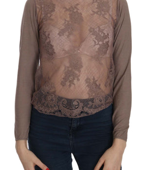 PINK MEMORIES Boat Neck Cotton Lace Blouse PINK MEMORIES 