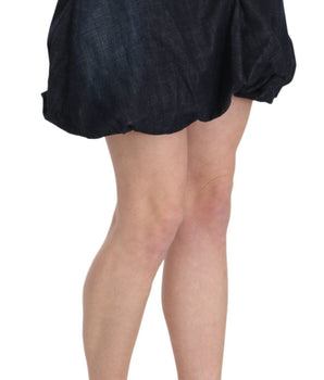 Exte Chic Dark Blue A-Line Mini Skirt Exte 