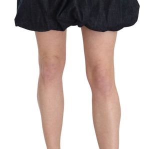 Exte Chic Dark Blue A-Line Mini Skirt