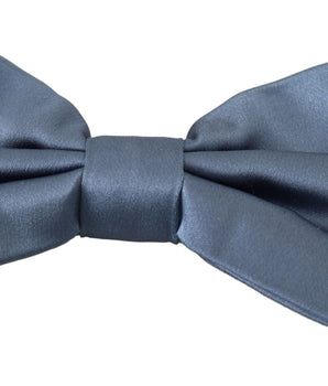 Dolce & Gabbana Elegant Blue Silk Bow Tie Dolce & Gabbana 