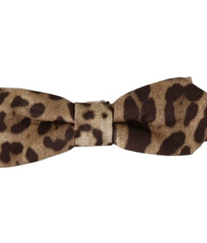 Dolce & Gabbana Exquisite Silk Leopard Print Bow Tie Dolce & Gabbana 