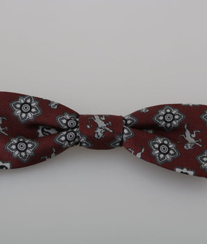 Dolce & Gabbana Elegant Bordeaux Silk Bow Tie Dolce & Gabbana 