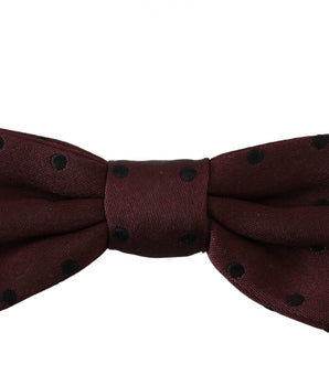 Dolce & Gabbana Elegant Silk Purple Dotted Bow Tie Dolce & Gabbana 