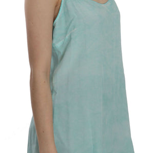 Ermanno Scervino Elegant Spaghetti Strap Sleeveless Blue Top