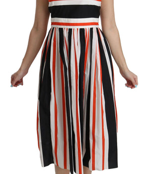 Dolce & Gabbana A-Line Pleated Midi Fashion Dress Dolce & Gabbana 