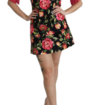 Dolce & Gabbana Elegant Floral Lace A-Line Mini Dress Dolce & Gabbana 