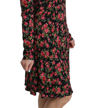 Dolce & Gabbana Floral A-Line Viscose Knee Length Dress Dolce & Gabbana 