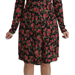 Dolce &amp; Gabbana Floral A-Line Viscose Knee Length Dress