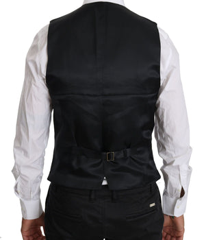 Dolce & Gabbana Elegant Blue Formal Wool-Blend Dress Vest Dolce & Gabbana 