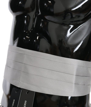 Dolce & Gabbana Elegant Silk Gray Cummerbund Dolce & Gabbana 