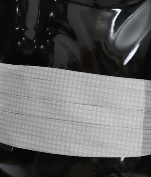 Dolce & Gabbana Elegant Gray Silk Cummerbund Dolce & Gabbana 