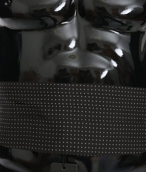 Dolce & Gabbana Elegant Black Dotted Silk Cummerbund Dolce & Gabbana 