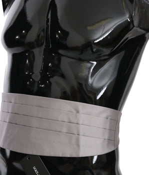 Dolce & Gabbana Elegant Silk Cummerbund in Sophisticated Gray Dolce & Gabbana 