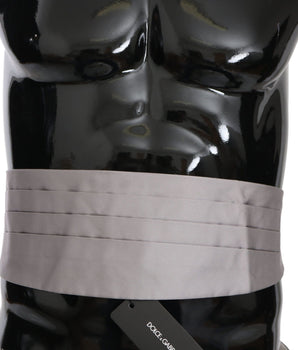 Dolce & Gabbana Elegant Silk Cummerbund in Sophisticated Gray Dolce & Gabbana 