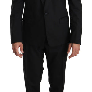 Dolce & Gabbana Elegant Black Slim Fit Martini Suit Set