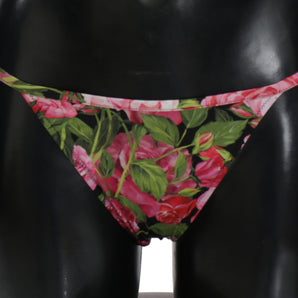 Dolce &amp; Gabbana Elegant Rose Pattern Bikini Bottom