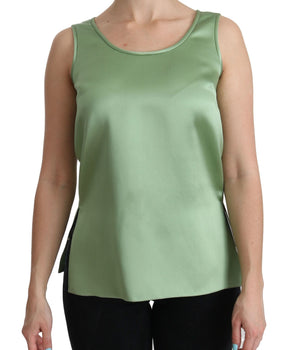 Dolce & Gabbana Elegant Silk Sleeveless Top in Light Mint Green Dolce & Gabbana 