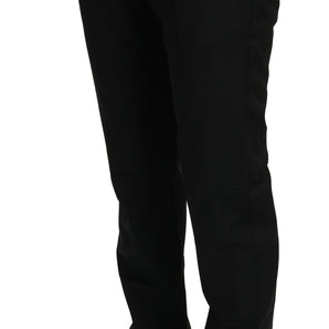 Dolce &amp; Gabbana Elegant Black Wool Dress Pants