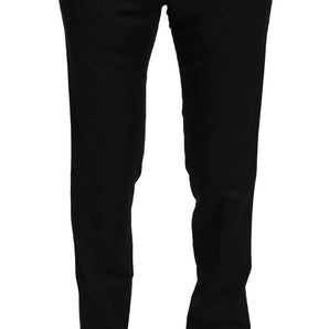 Dolce &amp; Gabbana Elegant Black Wool Dress Pants