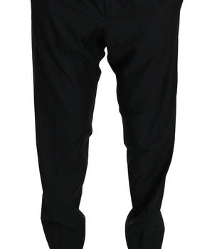 Dolce & Gabbana Elegant Black Virgin Wool Dress Pants Dolce & Gabbana 