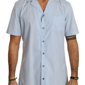 Dolce &amp; Gabbana Elegant Blue Cotton Casual Shirt