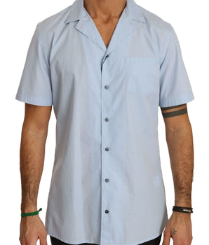 Dolce & Gabbana Elegant Blue Cotton Casual Shirt Dolce & Gabbana 