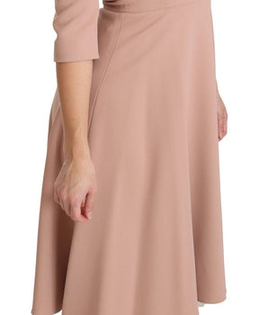 Dolce & Gabbana Elegant Light Pink A-Line Knee Length Dress Dolce & Gabbana 