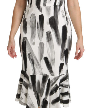 Dolce & Gabbana Chic Monochrome Sheath Midi Dress Dolce & Gabbana 