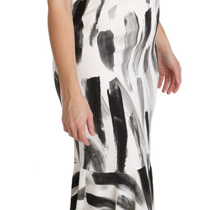 Dolce & Gabbana Chic Monochrome Sheath Midi Dress