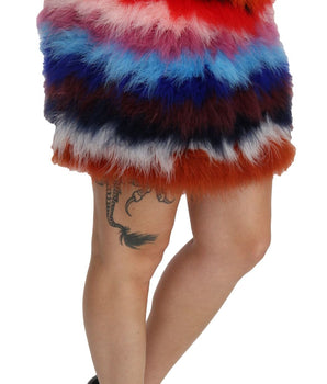 Dolce & Gabbana Chic Feather Embellished High Waist Skirt Dolce & Gabbana 