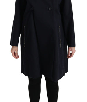 Dolce & Gabbana Elegant Polka Dot Lined Blue Jacket Dolce & Gabbana 