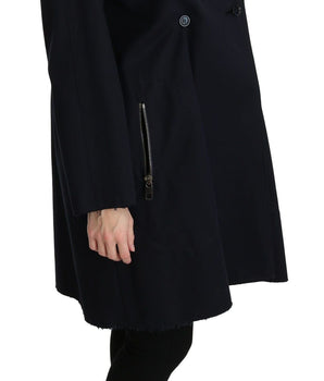 Dolce & Gabbana Elegant Polka Dot Lined Blue Jacket Dolce & Gabbana 