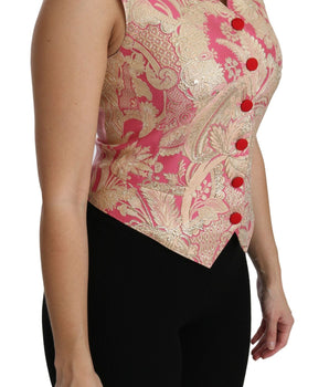 Dolce & Gabbana Elegant Silk Blend V-Neck Vest Top Dolce & Gabbana 