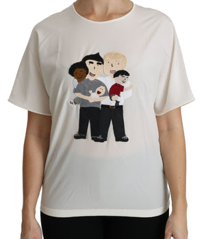 Dolce & Gabbana Elegant Silk Blend Round Neck Top Dolce & Gabbana 