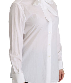 Dolce & Gabbana White Turtle Neck Long Sleeve Polo Shirt Dolce & Gabbana 