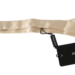 Dolce & Gabbana Elegant Beige Silk Bowtie Dolce & Gabbana 