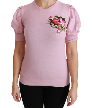 Dolce & Gabbana Elegant Embroidered Virgin Wool Blouse Dolce & Gabbana 