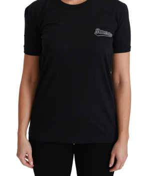 Dolce & Gabbana Blue Amore Patch Crewneck Cotton Top T-shirt Dolce & Gabbana 